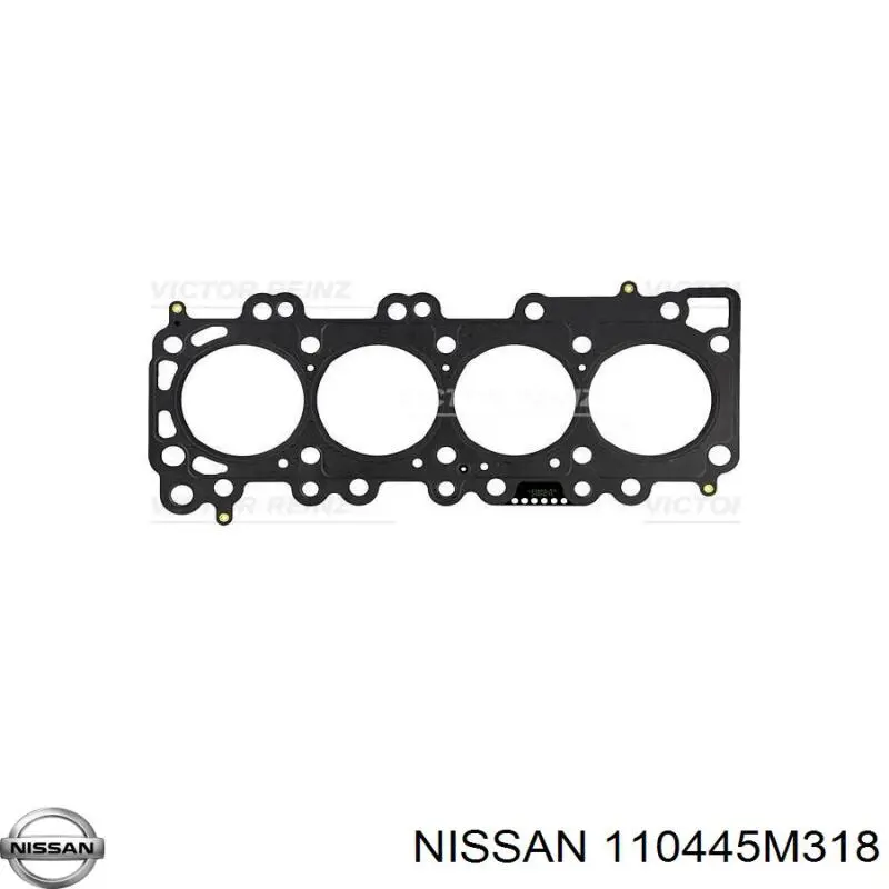110445M318 Nissan прокладка головки блока циліндрів (гбц)