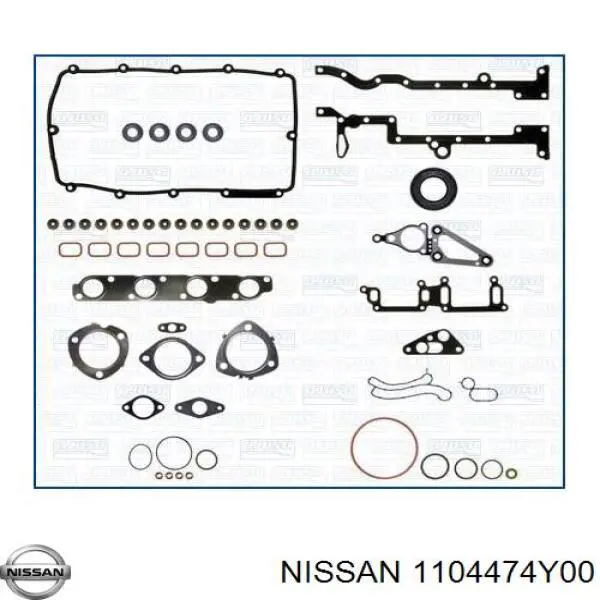 1104474Y00 Nissan прокладка головки блока циліндрів (гбц)