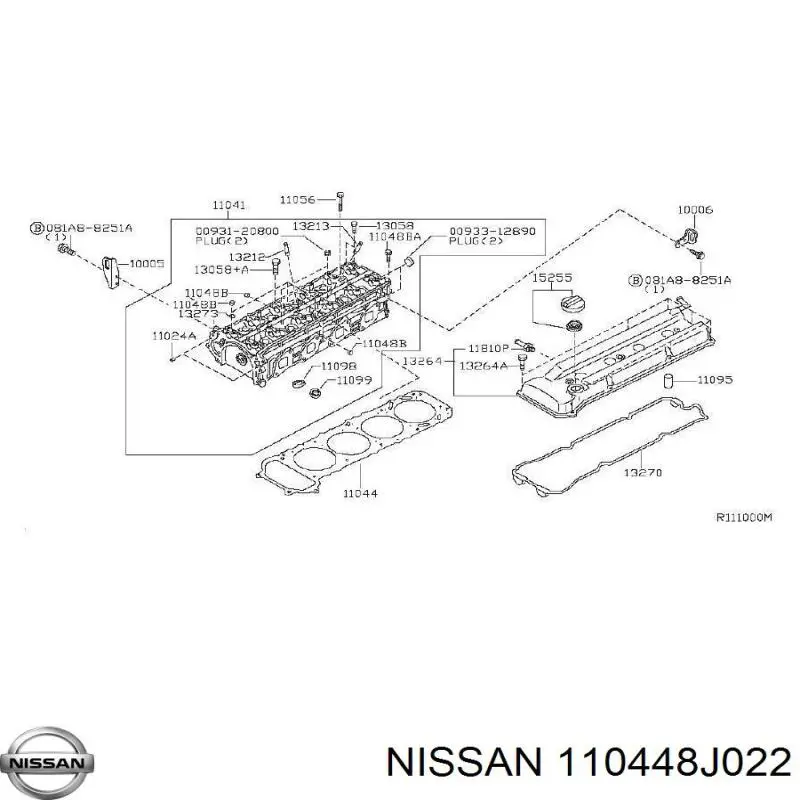 110448J022 Nissan/Infiniti Прокладка під головку