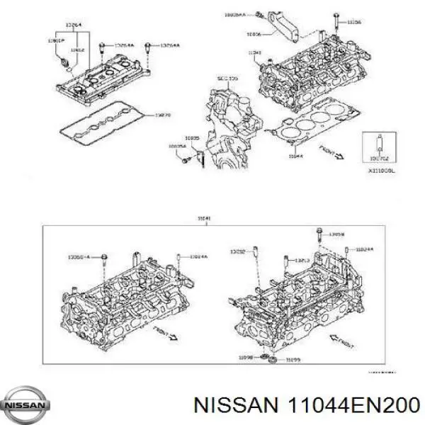 11044EN200 Nissan прокладка головки блока циліндрів (гбц)