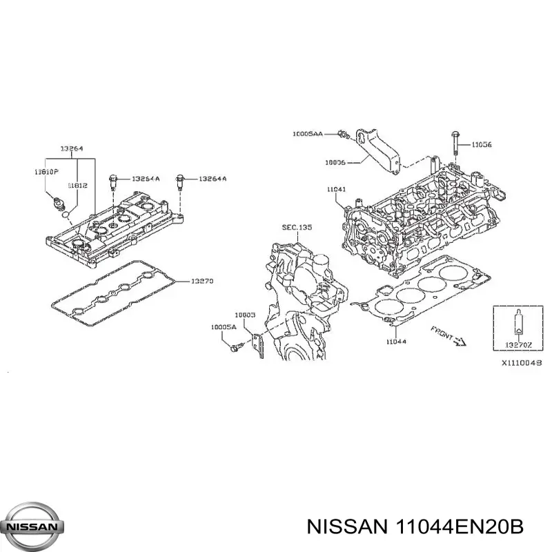 Прокладка ГБЦ Nissan/Infiniti 11044EN20B ціна, від 25.15 USD