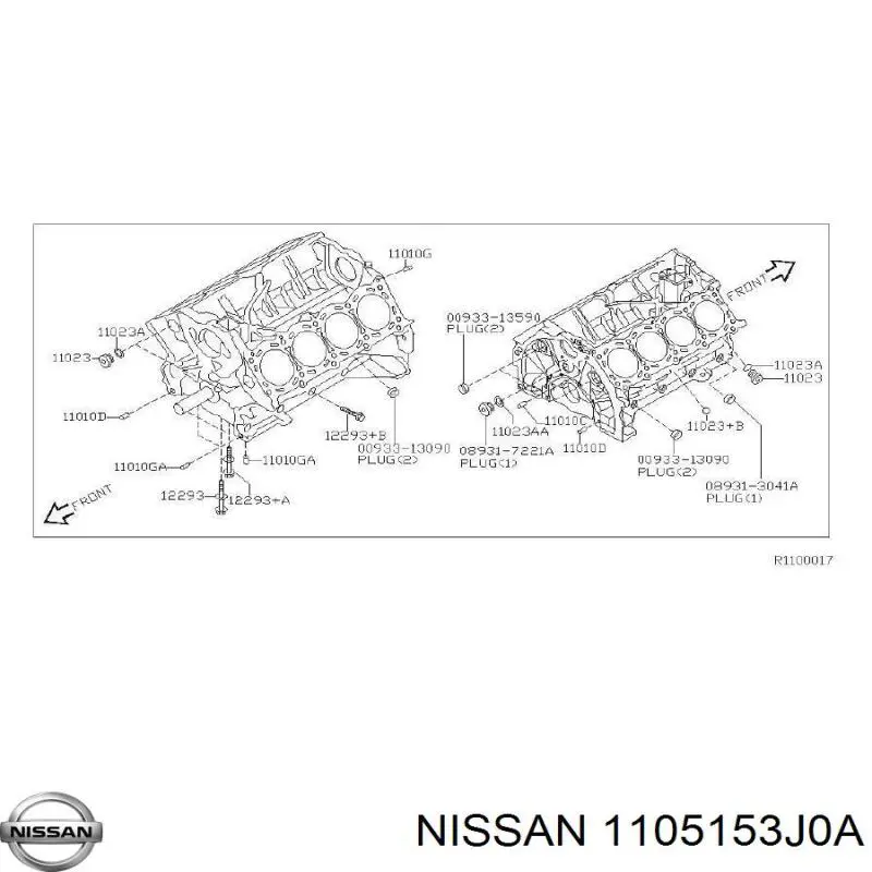  1105153J0A Nissan