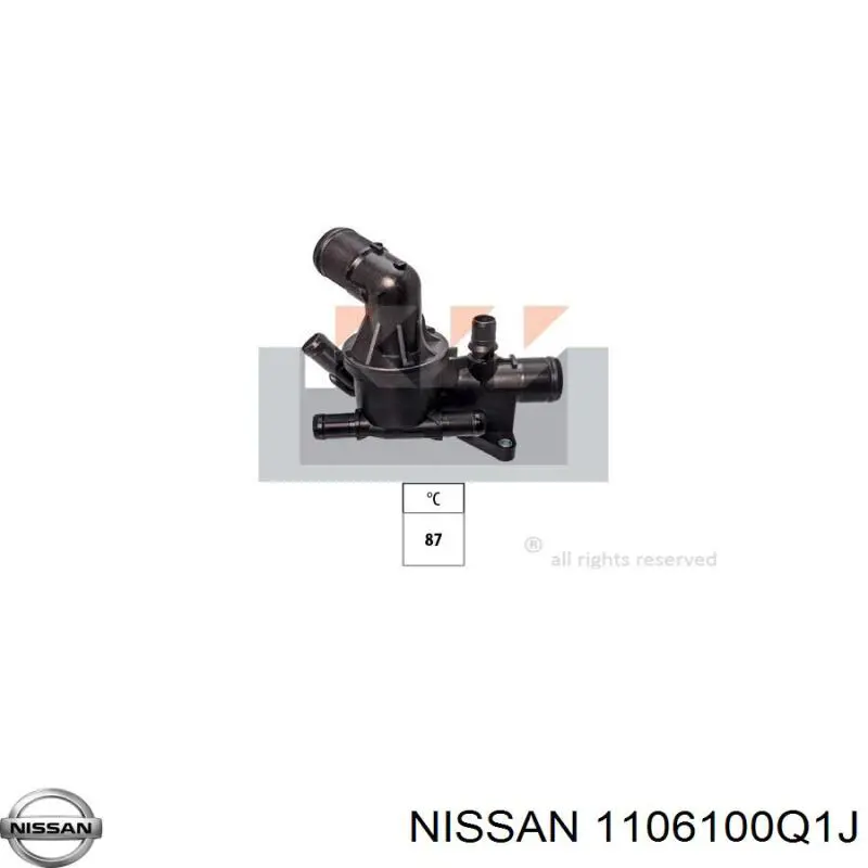 Автомобільний термостат Nissan/Infiniti 1106100Q1J ціна, від 31.67 USD