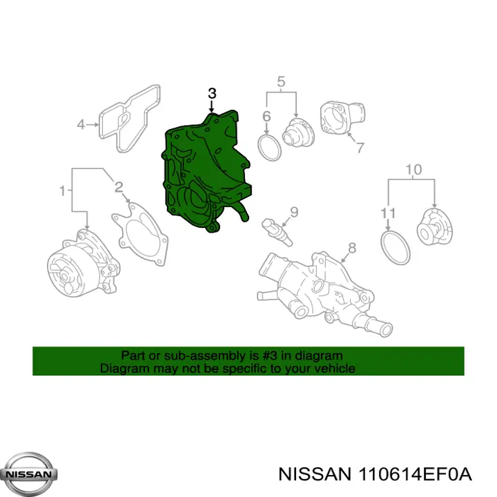  Nissan/Infiniti 110614EF0A ціна, від 49.40 USD