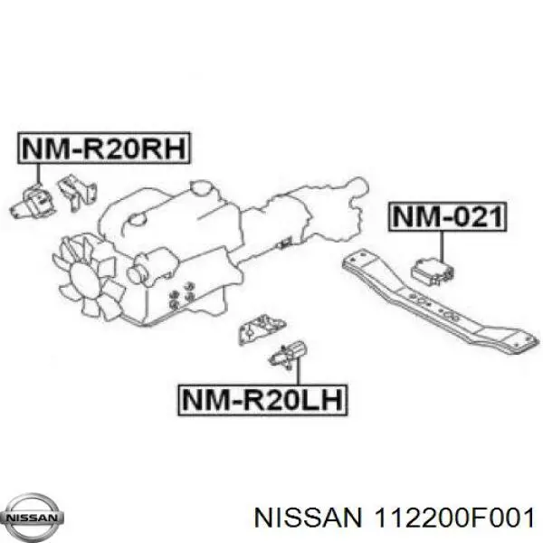 Подушка (опора) двигуна, ліва 112200F001 Nissan