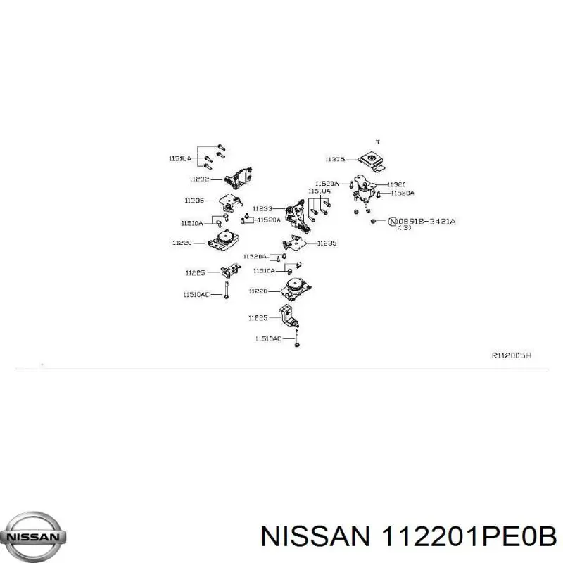 Купити 112201PE0B Nissan/Infiniti Подушка двигуна передня