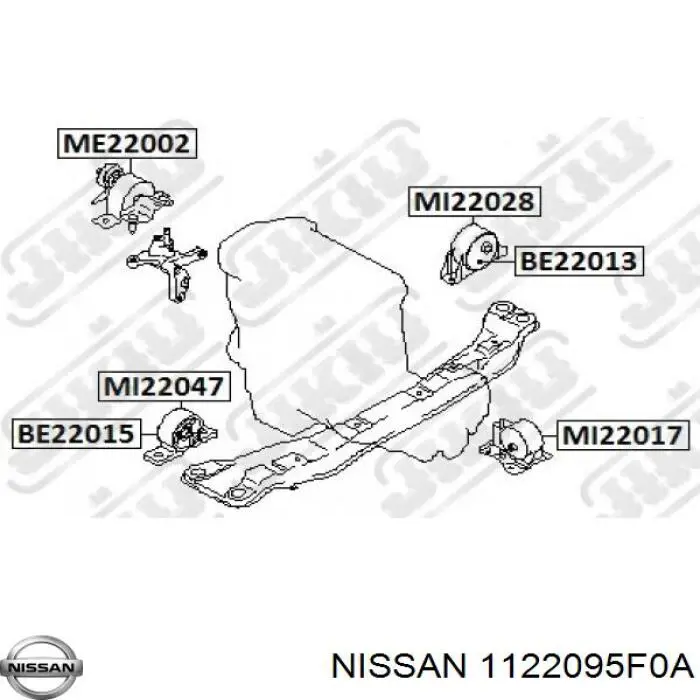 Ліва подушка двигуна Nissan/Infiniti 1122095F0A ціна, від 28.64 USD