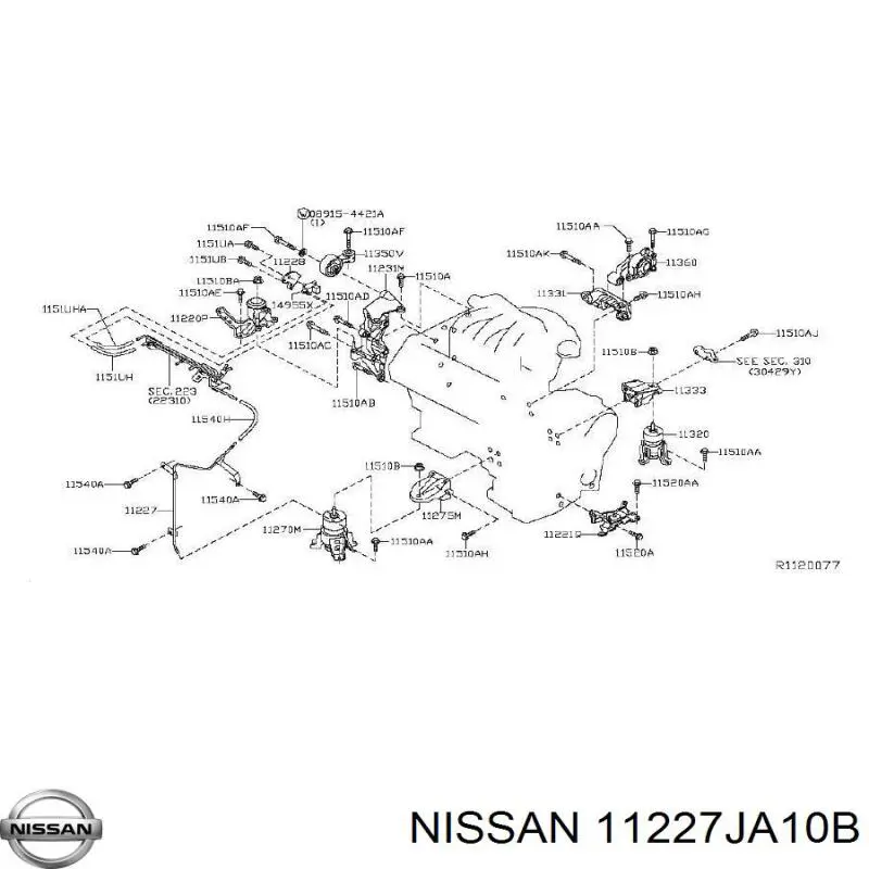 Купити 11227JA10B Nissan/Infiniti 