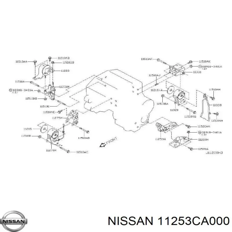  Nissan/Infiniti 11253CA000 ціна, від 13.81 USD