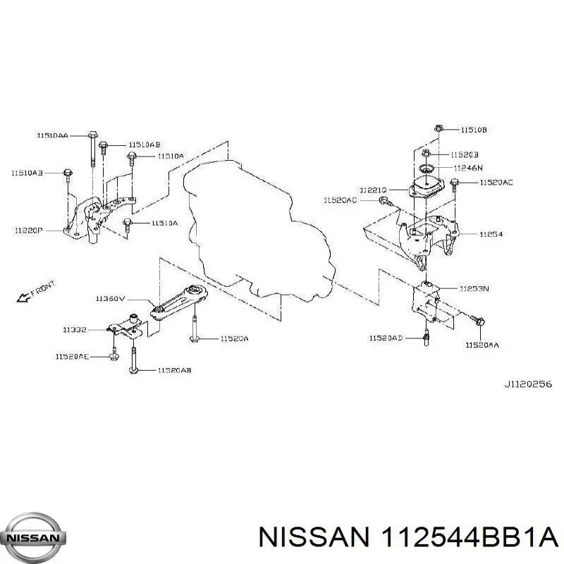Купити 112544BB1A Nissan/Infiniti 