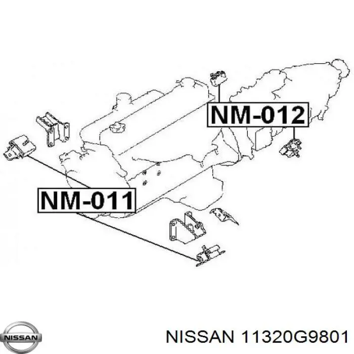 Подушка трансмісії (опора коробки передач) Nissan/Infiniti 11320G9801 ціна, від 18.33 USD