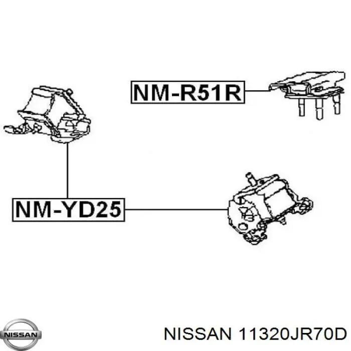 11320JR70D Nissan/Infiniti Опора кпп