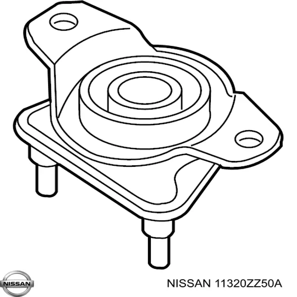 Подушка (опора) двигуна, задня Nissan Pathfinder (R51) (Нісан Патфайндер)