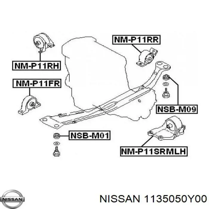 N0930B RBI Подушка передньої опори двигуна