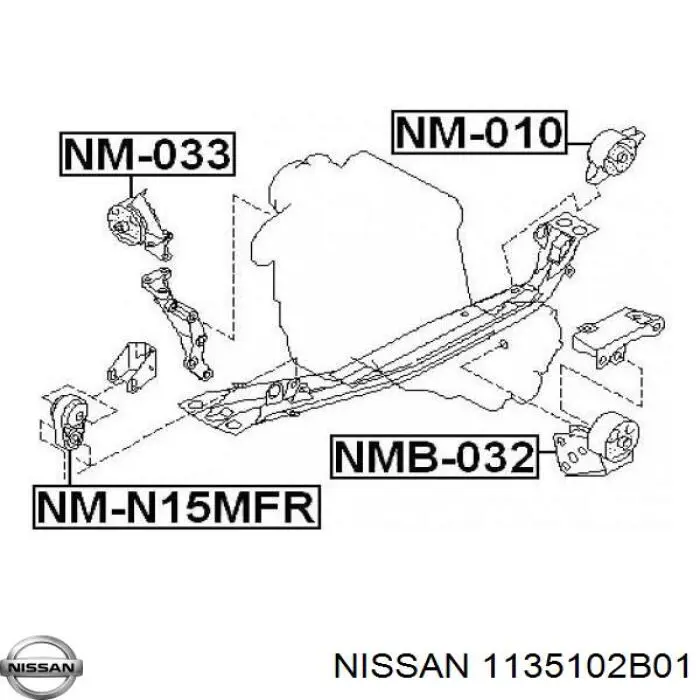 Подушка (опора) двигуна, передня RBI 1135102B01 ціна, від 118.35 USD