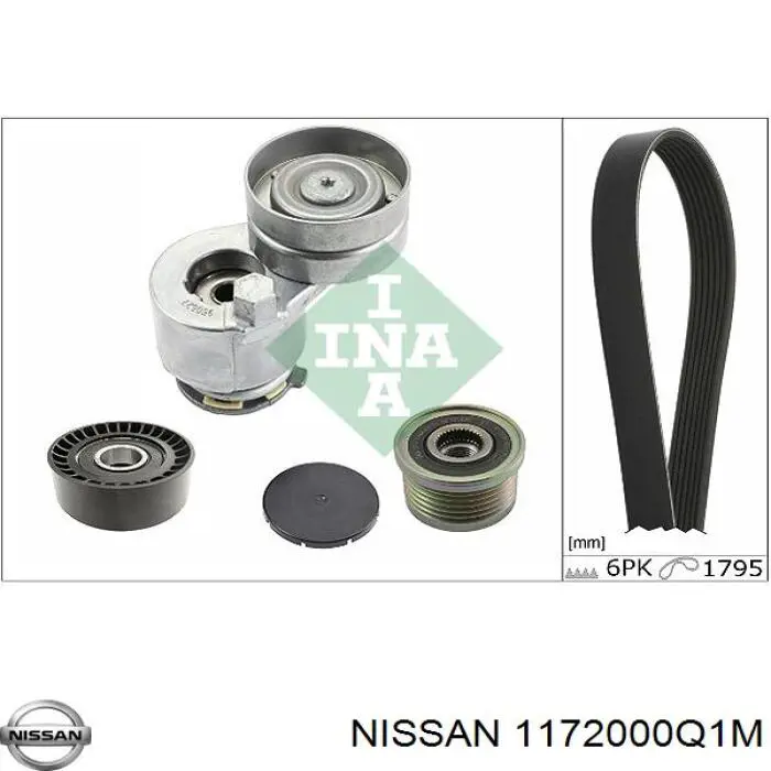 1172000Q1M Nissan/Infiniti Поліклиновий ремінь