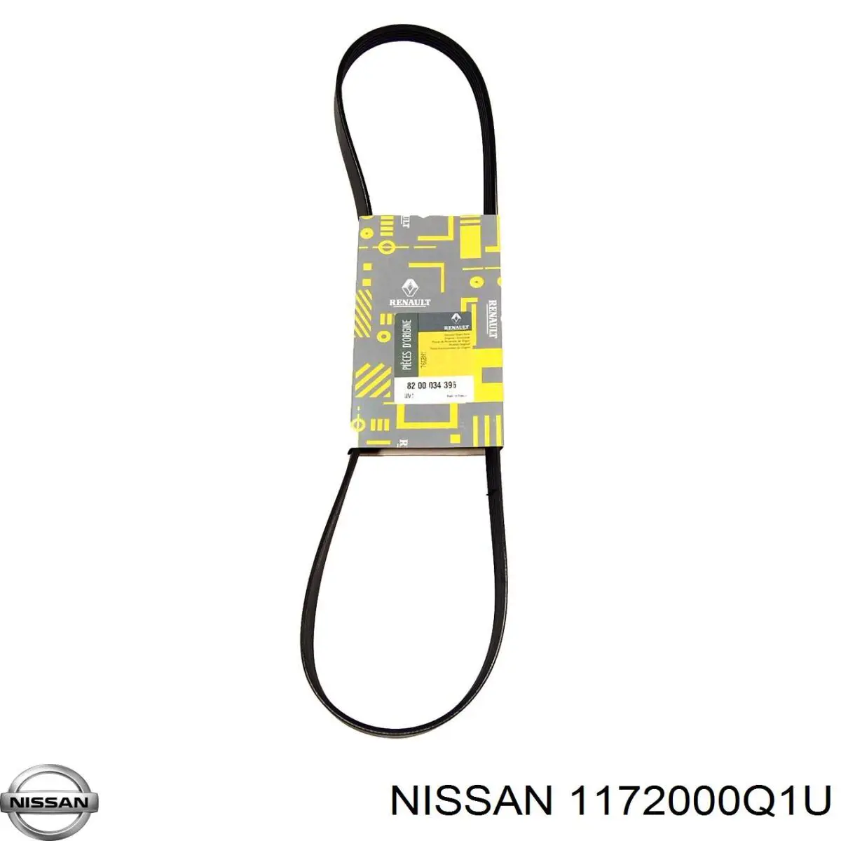 Клиновий ремінь Nissan/Infiniti 1172000Q1U ціна, від 7.50 USD