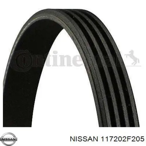 Клиновий ремінь Nissan/Infiniti 117202F205 ціна, від 6.09 USD