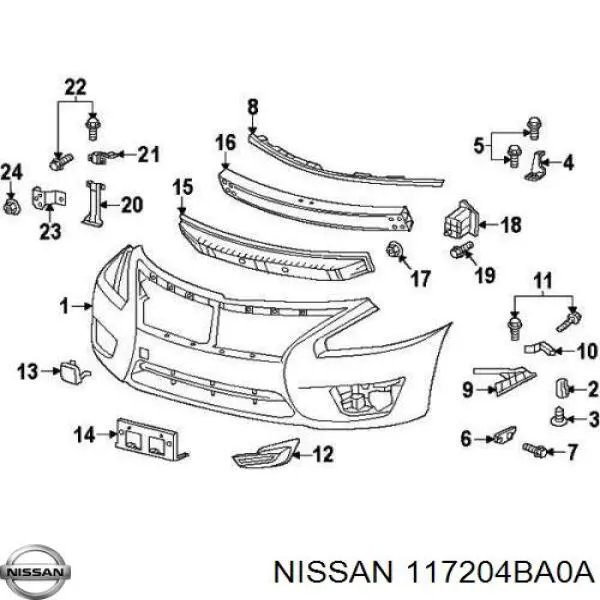 Клиновий ремінь Nissan/Infiniti 117204BA0A ціна, від 14.30 USD