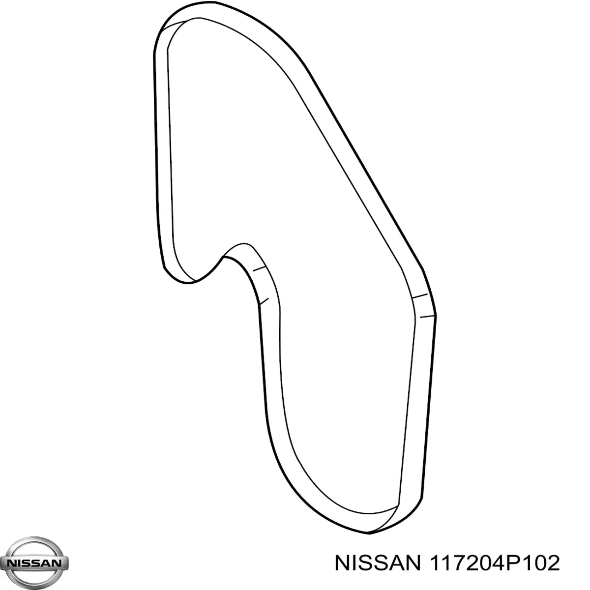 Ремінь кондиціонера Nissan/Infiniti 117204P102