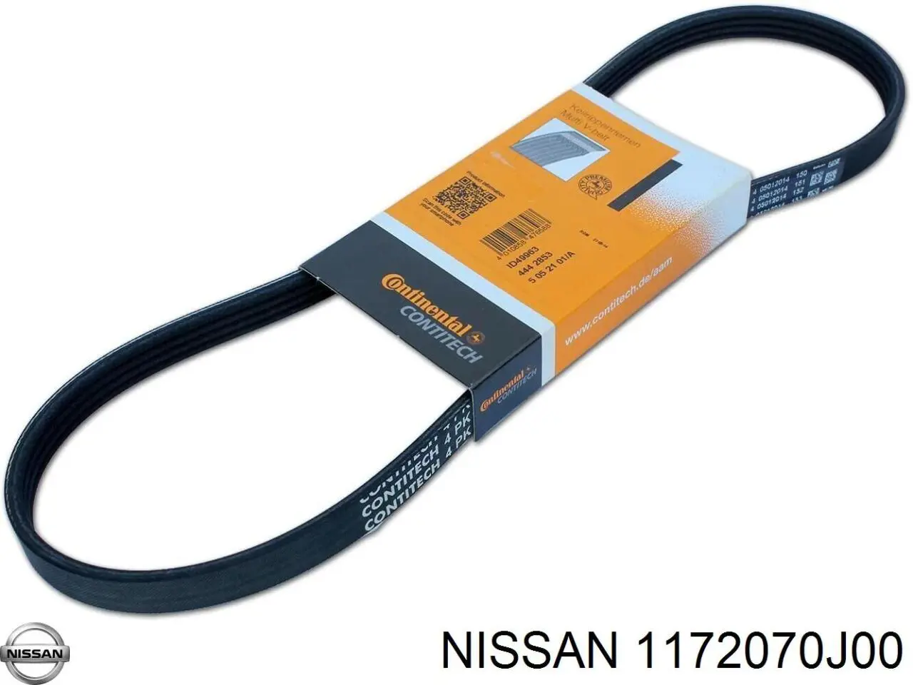Ремінь генератора 1172070J00 Nissan/Infiniti
