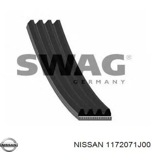 Купити 1172071J00 Nissan/Infiniti Ремінь генератора