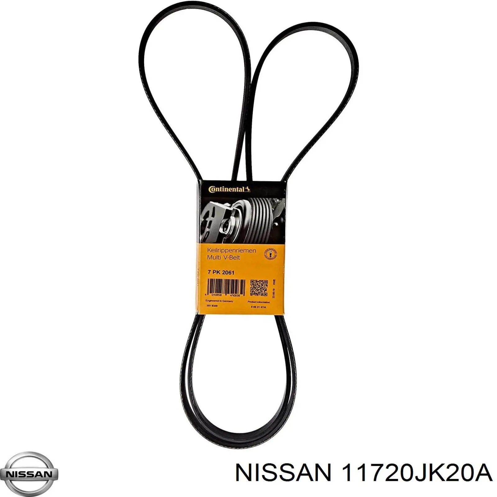 Клиновий ремінь Nissan/Infiniti 11720JK20A ціна, від 24.40 USD