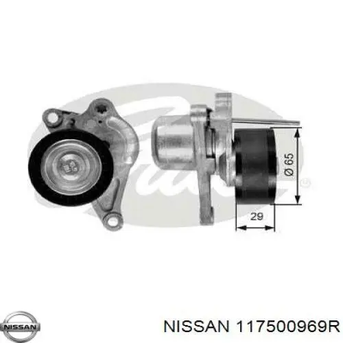 117500969R Nissan натягувач приводного ременя