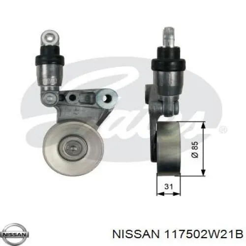 117502W21B Nissan натягувач приводного ременя
