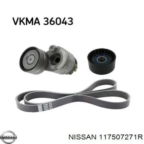 117507271R Nissan/Infiniti Натяжна планка поліклинового ременя