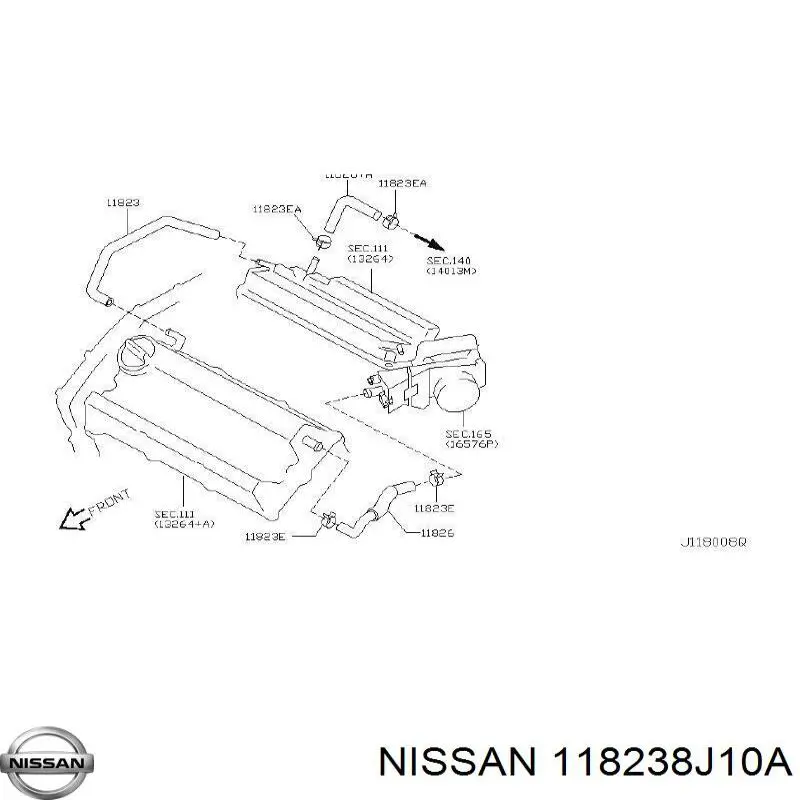  Nissan/Infiniti 118238J10A ціна, від 20.14 USD