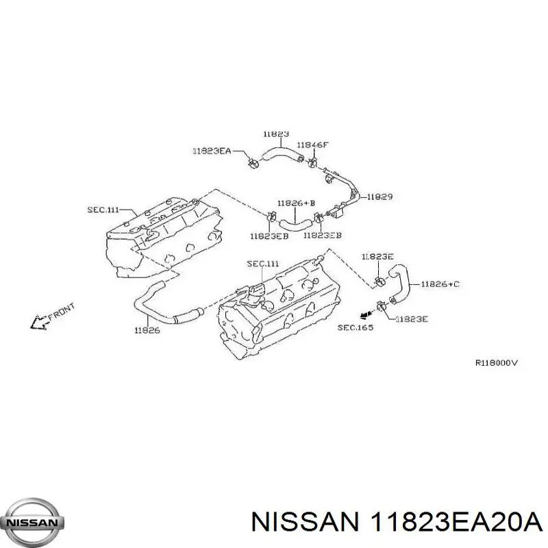  Nissan/Infiniti 11823EA20A ціна, від 44.47 USD