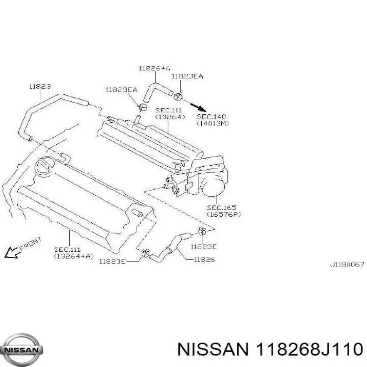  Nissan/Infiniti 118268J110 ціна, від 11.40 USD