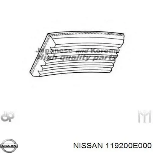 119200E000 Nissan ремінь приводний, агрегатів