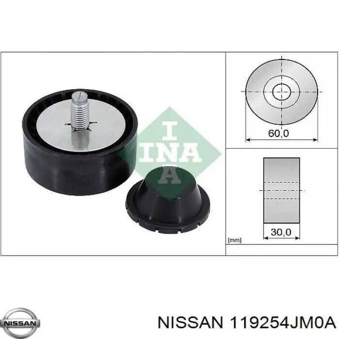 ADBP960104 Blue Print Ролик приводного ременя, паразитний