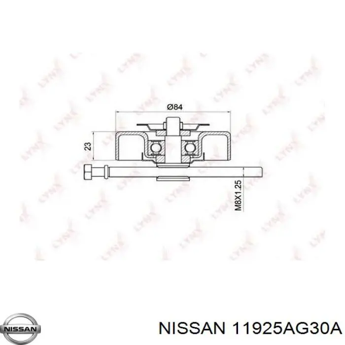 11925AG30A Nissan ролик приводного ременя, паразитний