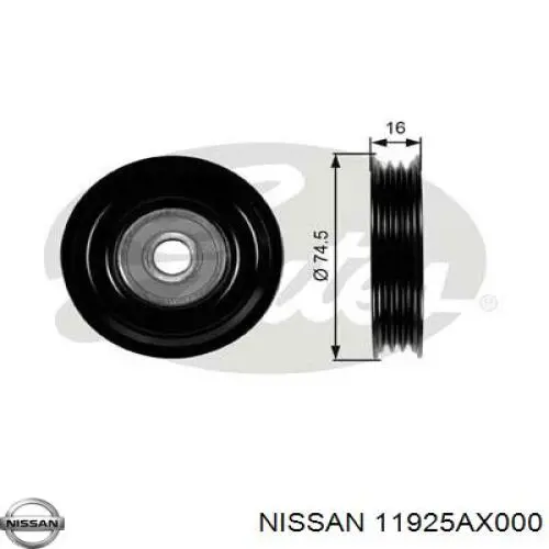 11925AX000 Nissan/Infiniti Ремінь приводний, агрегатів, комплект
