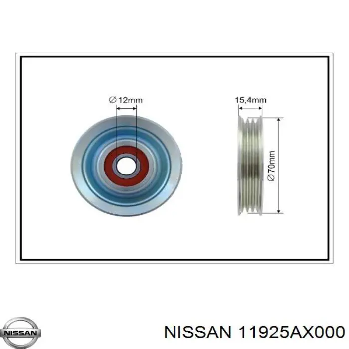 Ремінь приводний, агрегатів, комплект Nissan/Infiniti 11925AX000 ціна, від 11.40 USD