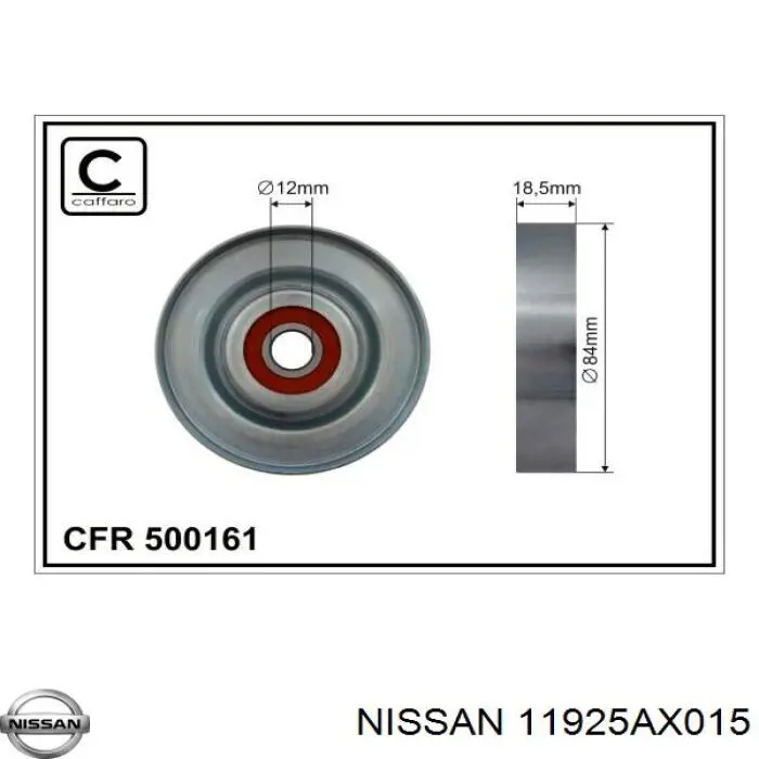 Натяжний ролик Nissan/Infiniti 11925AX015 ціна, від 17.96 USD