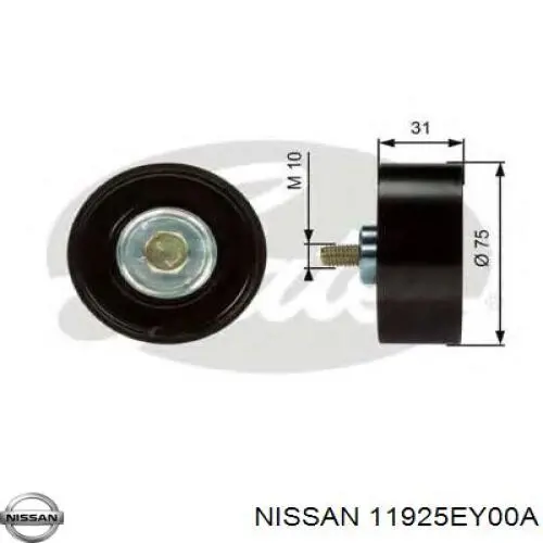 Купити 11925EY00A Nissan/Infiniti Ролик приводного ременя, паразитний