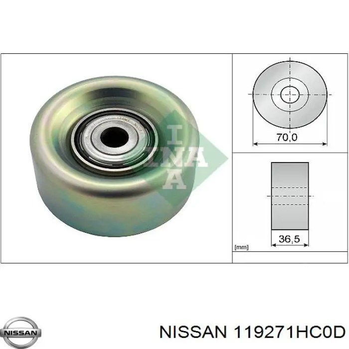Натяжний ролик Nissan/Infiniti 119271HC0D ціна, від 49.12 USD