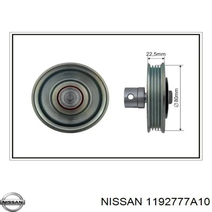 Натяжний ролик Nissan/Infiniti 1192777A10 ціна, від 19.00 USD