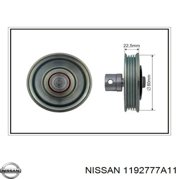 1192777A11 Nissan ролик натягувача приводного ременя