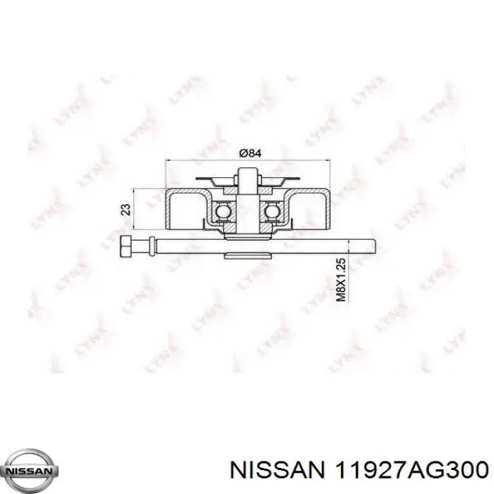 Ролик приводного ременя, паразитний Nissan/Infiniti 11927AG300 ціна, від 27.27 USD