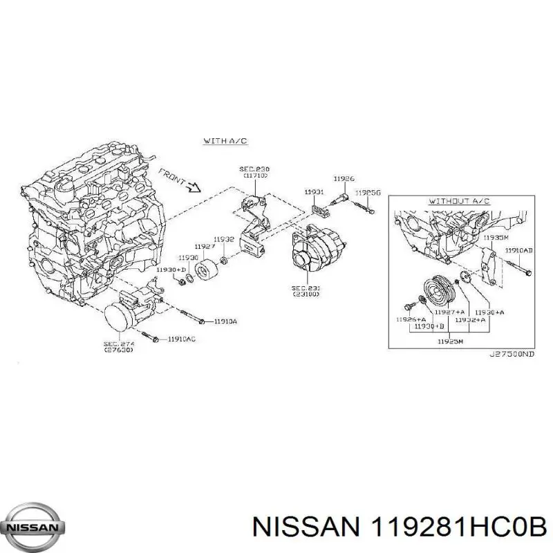 119281HC0B Nissan/Infiniti 