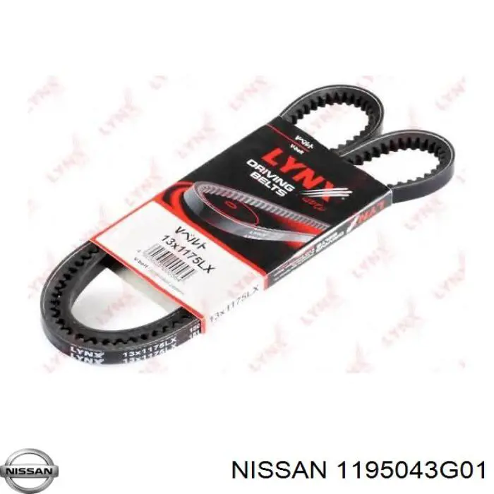 Клиновий ремінь Nissan/Infiniti 1195043G01 ціна, від 5.08 USD