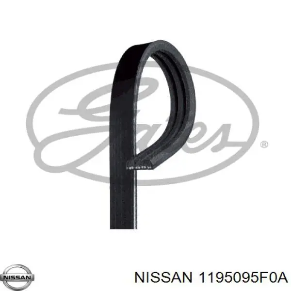 1195095F0A Nissan ремінь приводний, агрегатів