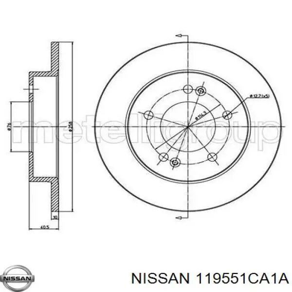 Натягувач приводного ременя 119551CA1A Nissan