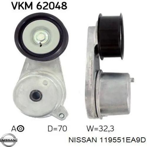 Купити 119551EA0C Nissan/Infiniti Натягувач приводного ременя