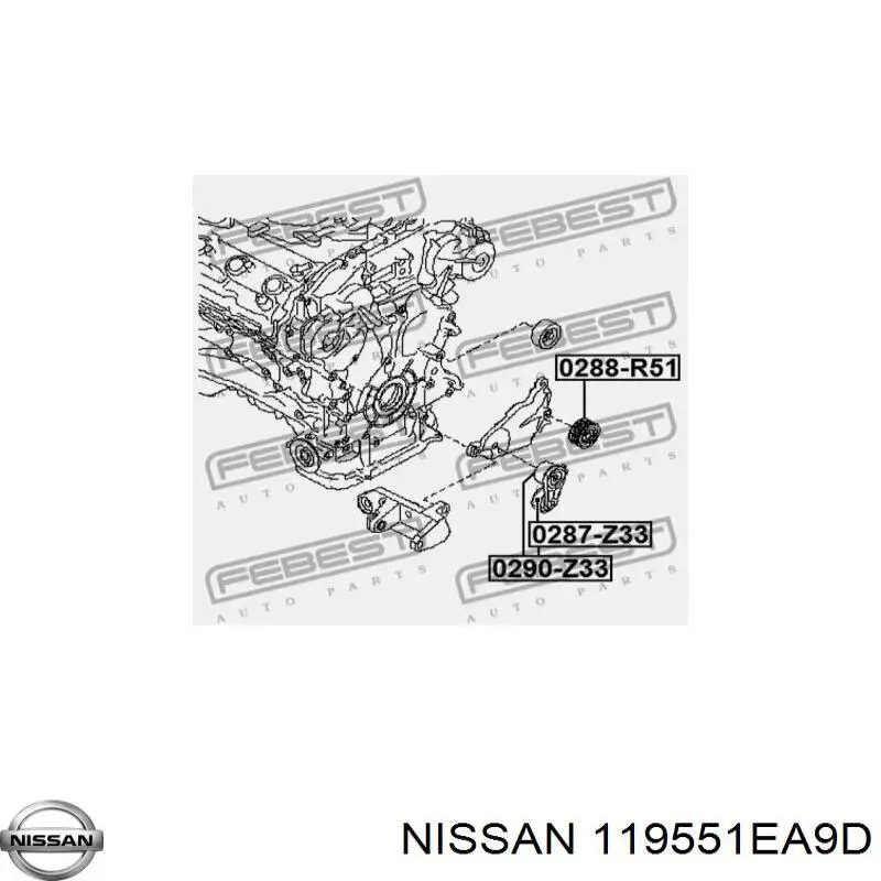 Натягувач приводного ременя 119551EA9D Nissan